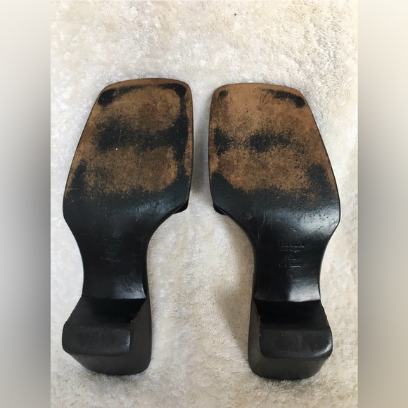 Vintage Prada Square Toe Mules - Picture 3 of 10